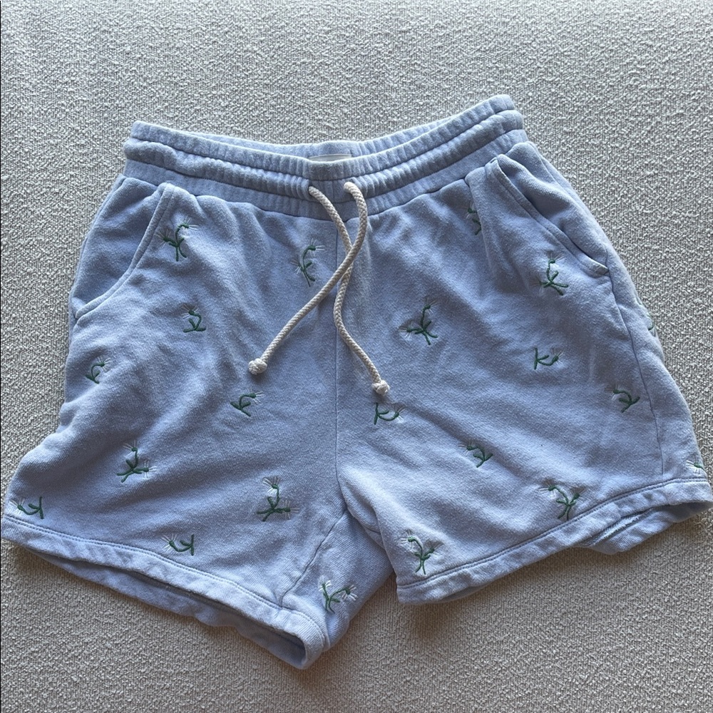 Lou & Grey Soft Blue Knit Shorts
